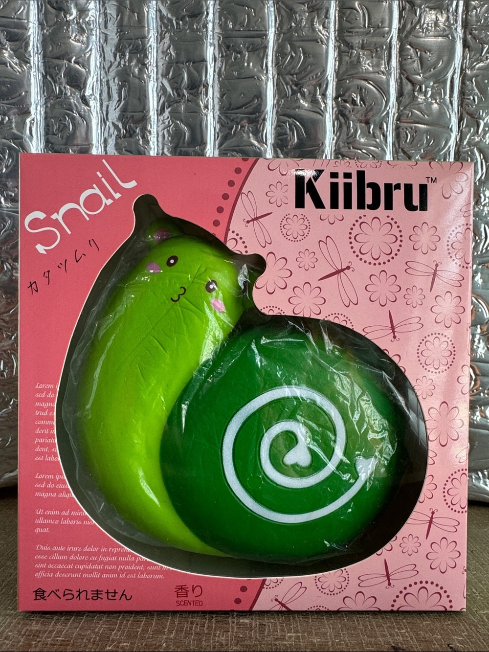 2017 Kiibru Green Snail Squishy in Box Rare Kawaii Slow Rising